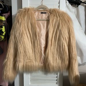 SHEIN faux fur coat- gently worn.